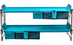 Disc-O-Bed Kid-O-Bunk Kinder Camping Stockbett Inkl. Seitentaschen Blau / Silber